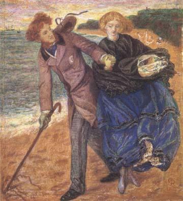 Dante Gabriel Rossetti Writing on the Sand (mk28)